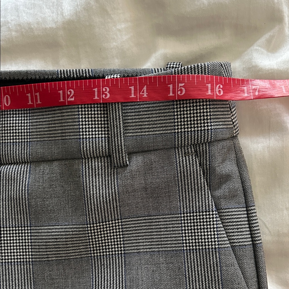 J. Crew Cameron Black and White Plaid Pants- 10 TALL - Picture 4 of 12